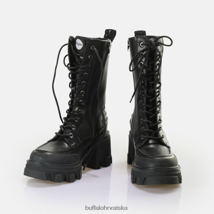crno Buffalo riot lace hi gležnjače vegan |čizme TDD6T821